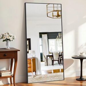 Elegant Black Framed Wall Mirror 58"L x 24"W